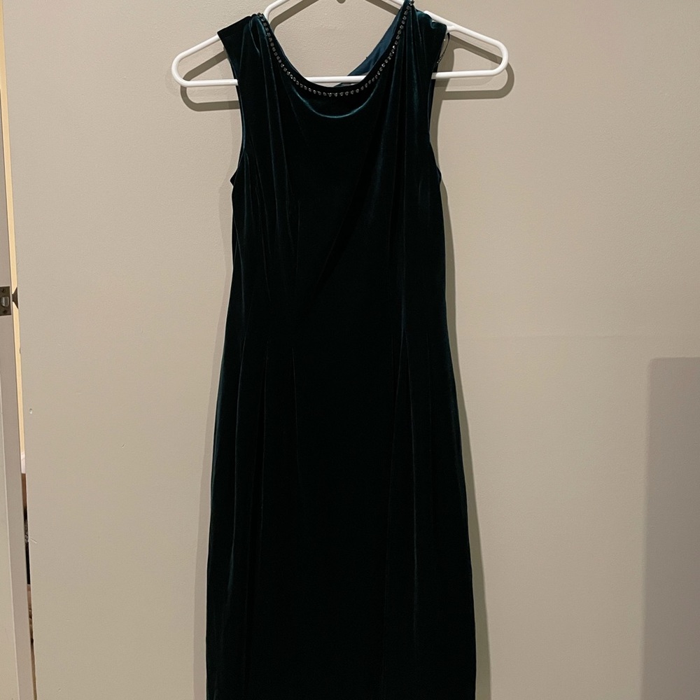 Vince Camuto Swing Dress: Emerald Velvet